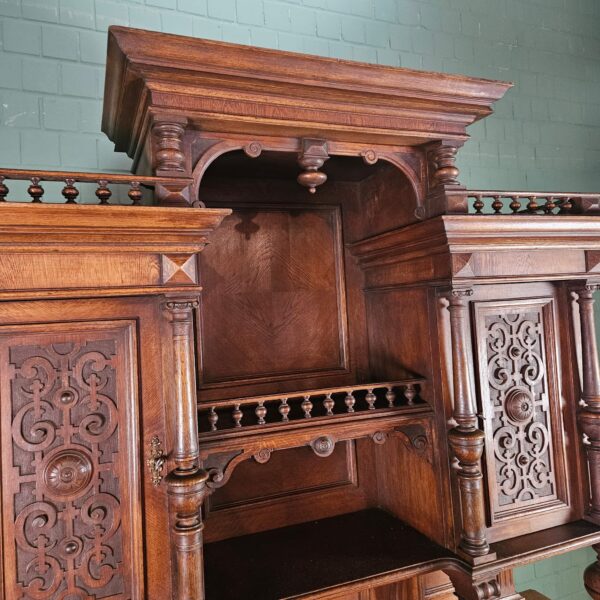 Buffetschrank Schrank Gründerzeit 1880 Eiche – Bild 14