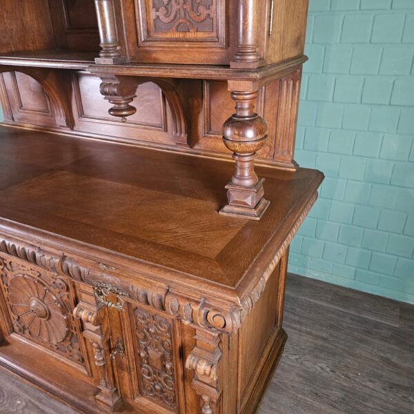 Buffetschrank Schrank Gründerzeit 1880 Eiche – Bild 12