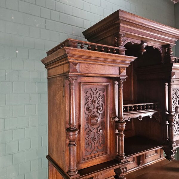 Buffetschrank Schrank Gründerzeit 1880 Eiche – Bild 4