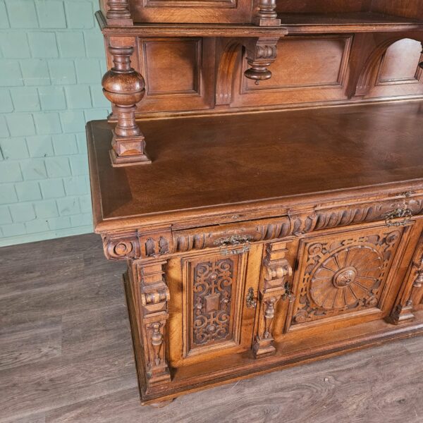 Buffetschrank Schrank Gründerzeit 1880 Eiche – Bild 8