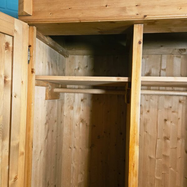 Kleiderschrank Schrank 1,65 m Kiefer – Bild 12