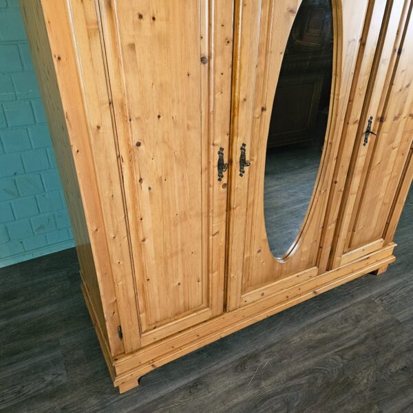 Kleiderschrank Schrank 1,65 m Kiefer – Bild 6