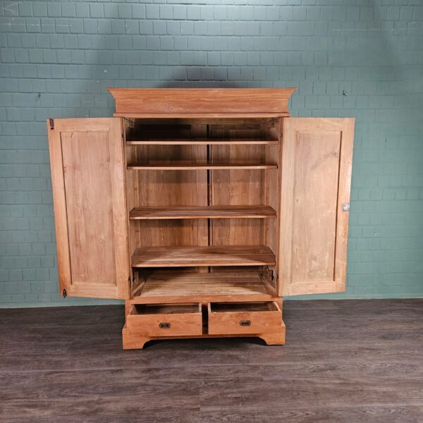 Kleiderschrank Schrank Teakholz 1,35 m – Bild 7