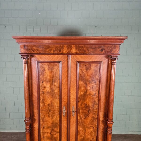 Kleiderschrank Schrank Gründerzeit 1880 Nussbaum – Bild 4