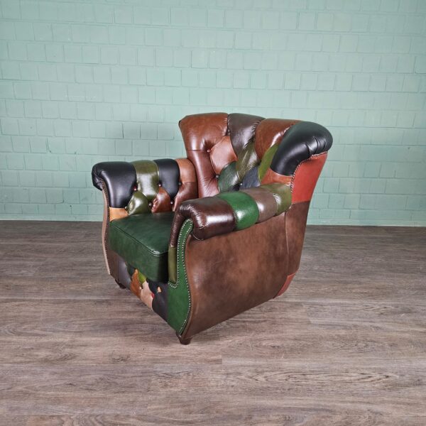 Chesterfield Couchgarnitur Modell Jungle 3-1-1 Leder – Bild 16