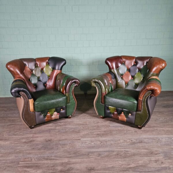 Chesterfield Sessel Leder Modell Jungle Set