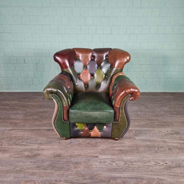 Chesterfield Couchgarnitur Modell Jungle 3-1-1 Leder – Bild 15