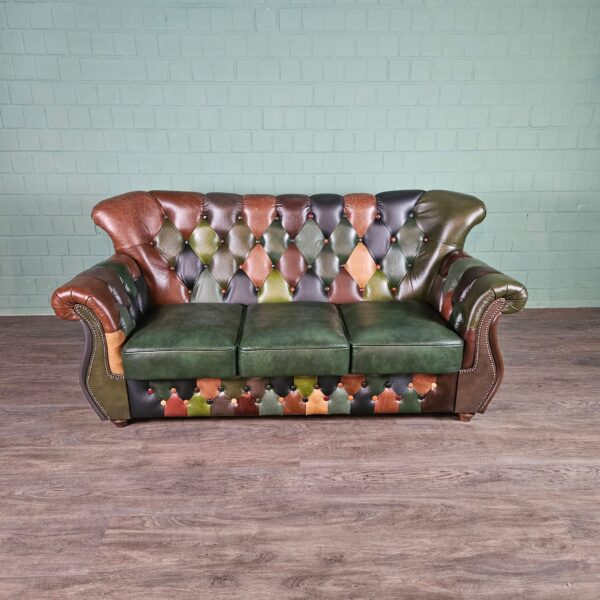 Chesterfield Sofa Couch Leder Modell Jungle 2,00 m