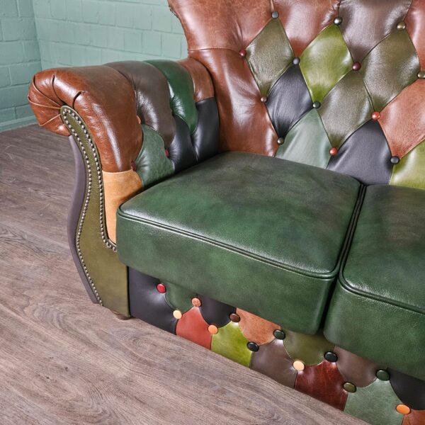 Chesterfield Couchgarnitur Modell Jungle 3-1-1 Leder – Bild 8