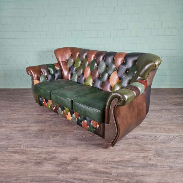 Chesterfield Sofa Couch Leder Modell Jungle 2,00 m – Bild 4