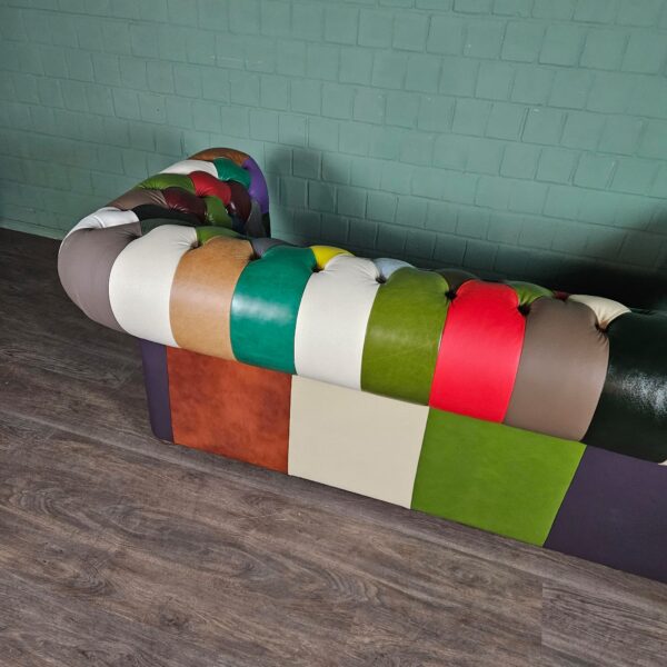Chesterfield Sofa Couch Leder Modell Karneval 2,00 m – Bild 11