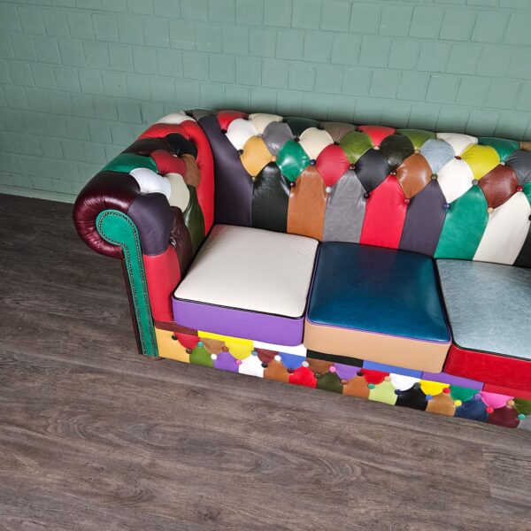 Chesterfield Sofa Couch Leder Modell Karneval 2,00 m – Bild 4