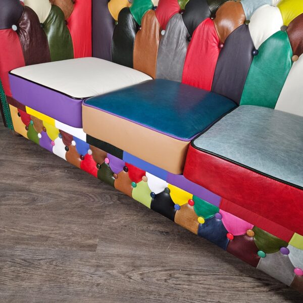 Chesterfield Sofa Couch Leder Modell Karneval 2,00 m – Bild 7