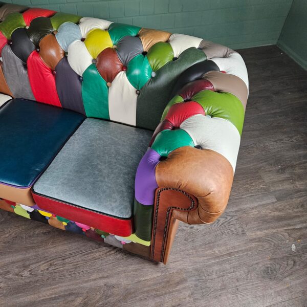 Chesterfield Sofa Couch Leder Modell Karneval 2,00 m – Bild 8