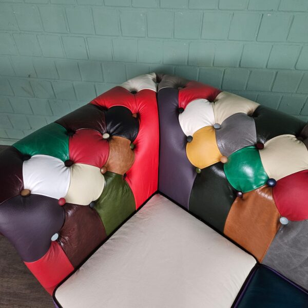 Chesterfield Sofa Couch Leder Modell Karneval 2,00 m – Bild 5