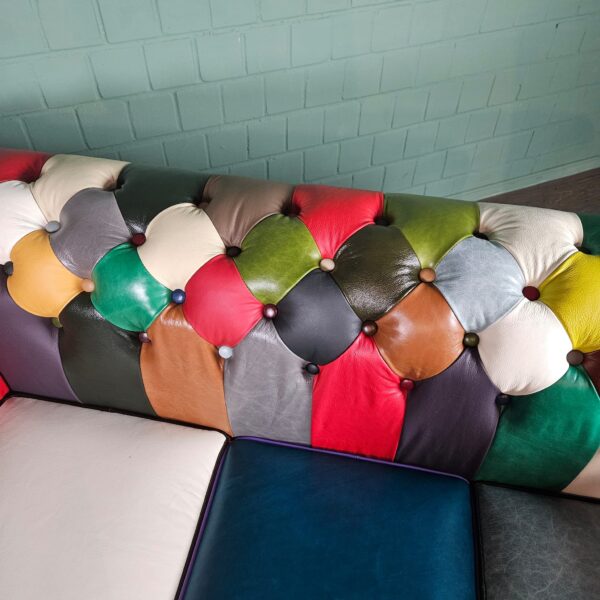 Chesterfield Sofa Couch Leder Modell Karneval 2,00 m – Bild 6