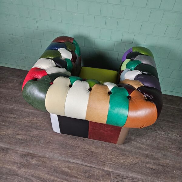 Chesterfield Sessel Leder Modell Karneval – Bild 11