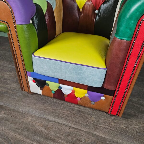 Chesterfield Sessel Leder Modell Karneval – Bild 8