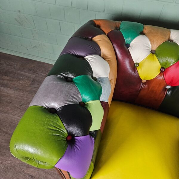 Chesterfield Sessel Leder Modell Karneval – Bild 7