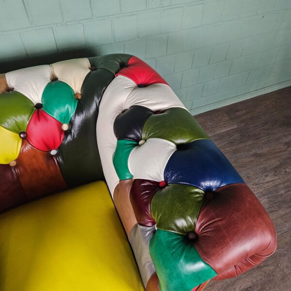 Chesterfield Sessel Leder Modell Karneval – Bild 9