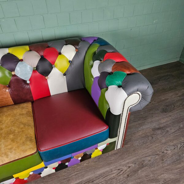 Chesterfield Couchgarnitur Modell Karneval 3-2-1 Leder – Bild 19