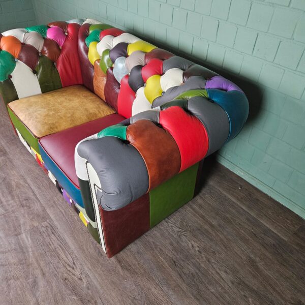 Chesterfield Couchgarnitur Modell Karneval 3-2-1 Leder – Bild 20