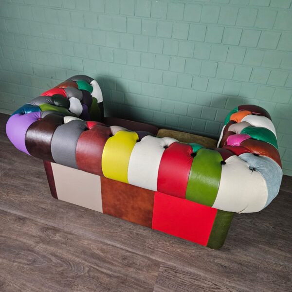 Chesterfield Couchgarnitur Modell Karneval 3-2-1 Leder – Bild 22