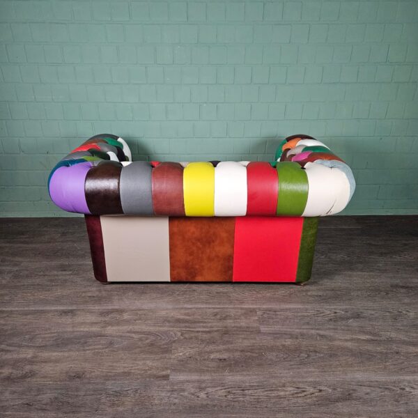 Chesterfield Couchgarnitur Modell Karneval 3-2-1 Leder – Bild 21