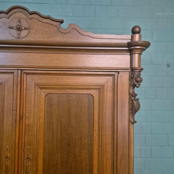 Kleiderschrank Schrank Biedermeier 1840 Eiche – Bild 12