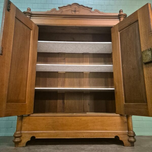 Kleiderschrank Schrank Biedermeier 1840 Eiche – Bild 17