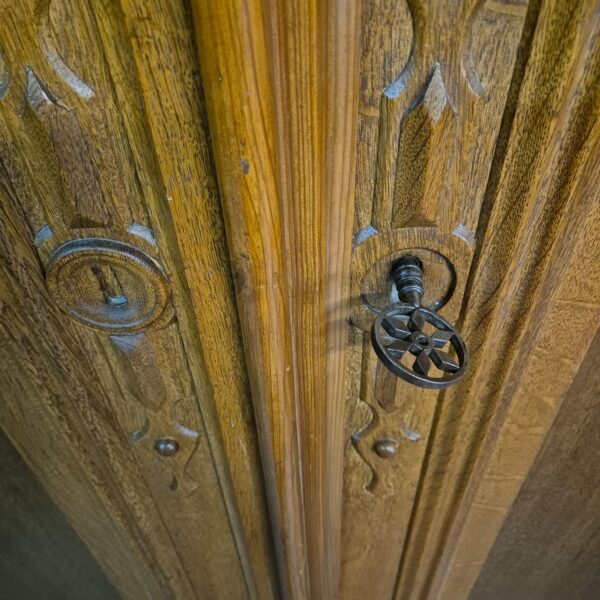 Kleiderschrank Schrank Biedermeier 1840 Eiche – Bild 16