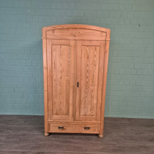 Schrank Kleiderschrank Jugendstil 1900 Kiefer – Bild 3