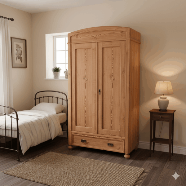 Schrank Kleiderschrank Jugendstil 1900 Kiefer – Bild 2