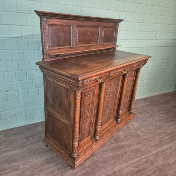 Buffetschrank Anrichte Gründerzeit 1880 Eiche – Bild 4