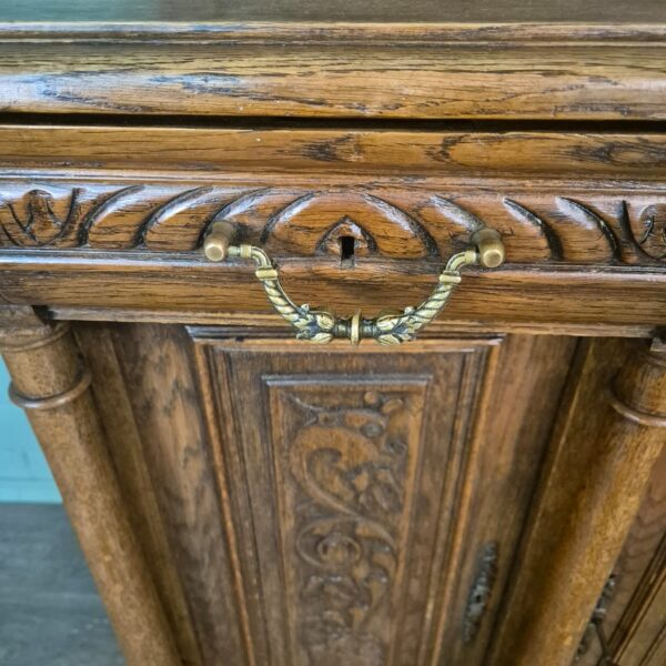 Buffetschrank Anrichte Gründerzeit 1880 Eiche – Bild 7