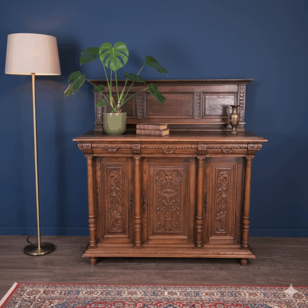 Buffetschrank Anrichte Gründerzeit 1880 Eiche – Bild 2