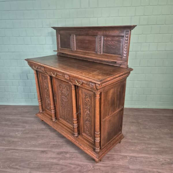 Buffetschrank Anrichte Gründerzeit 1880 Eiche – Bild 5