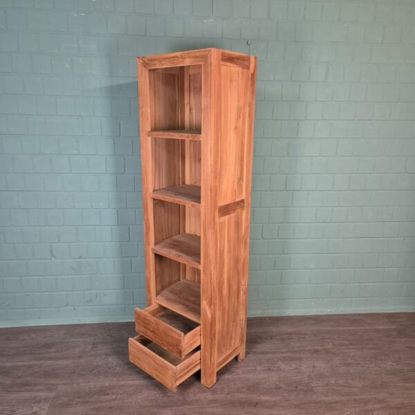 Hochschrank Bücherregal Teakholz 0,55 m Set – Bild 11