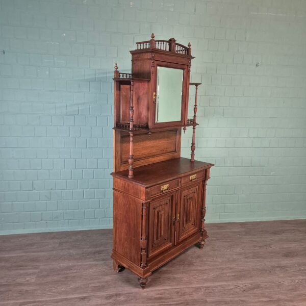 Buffetschrank Schrank Jugendstil 1910 Nussbaum – Bild 3