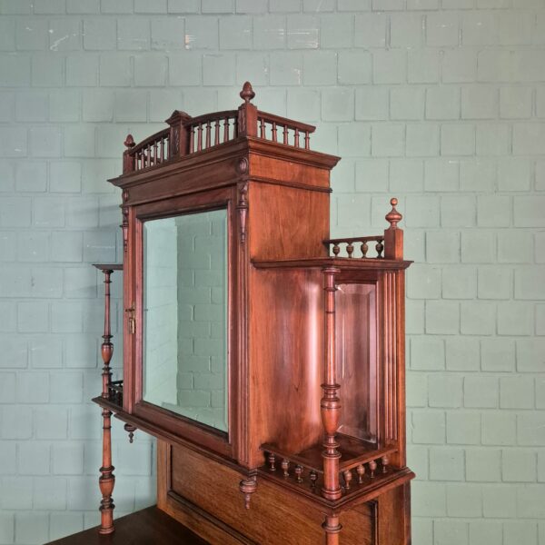 Buffetschrank Schrank Jugendstil 1910 Nussbaum – Bild 5