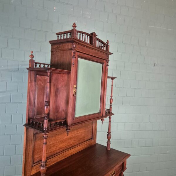 Buffetschrank Schrank Jugendstil 1910 Nussbaum – Bild 11