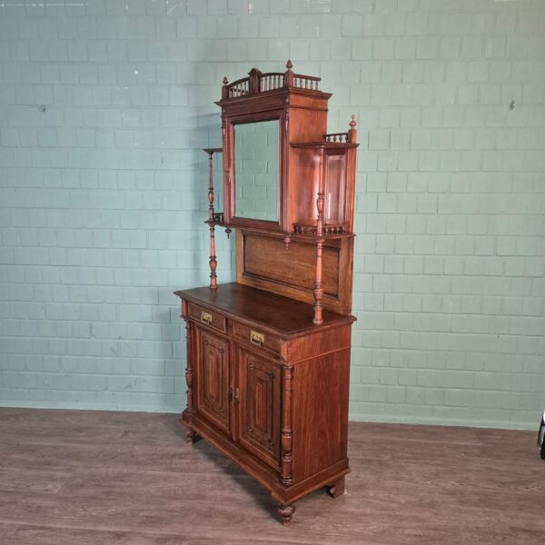 Buffetschrank Schrank Jugendstil 1910 Nussbaum – Bild 4