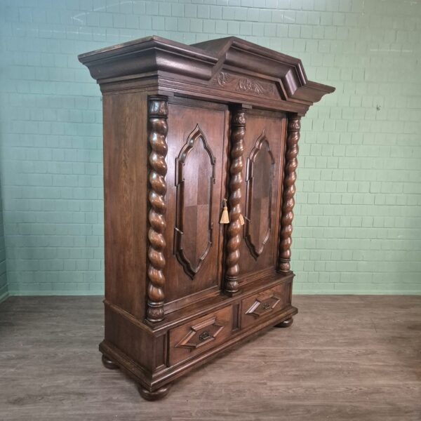 Kleiderschrank Schrank Neubarock 1910 Eiche