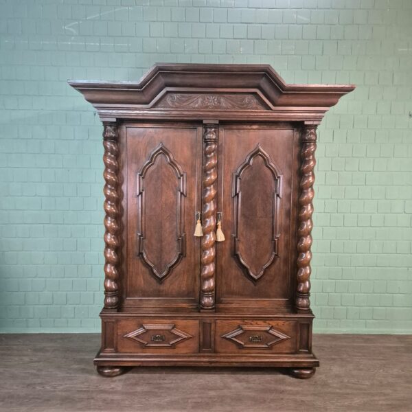 Kleiderschrank Schrank Neubarock 1910 Eiche – Bild 3
