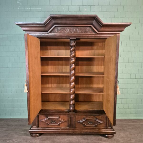 Kleiderschrank Schrank Neubarock 1910 Eiche – Bild 13