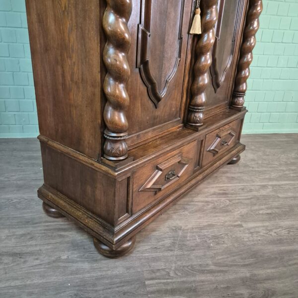 Kleiderschrank Schrank Neubarock 1910 Eiche – Bild 7