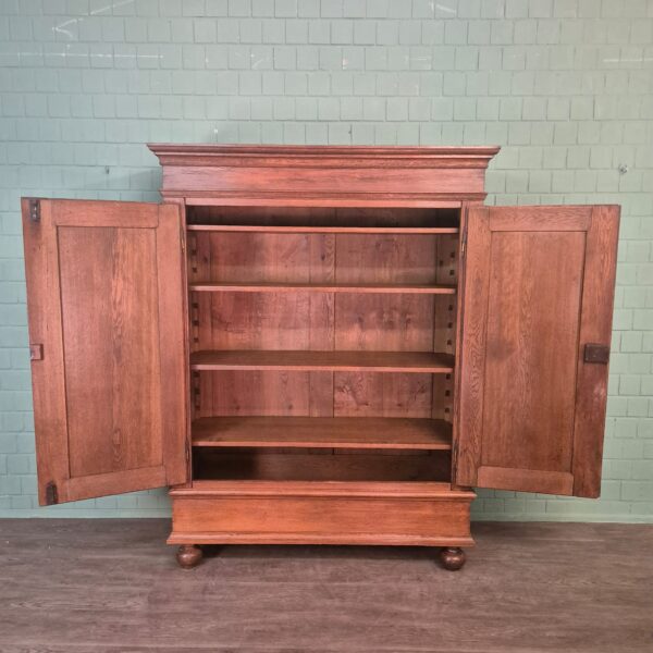 Kleiderschrank Schrank Biedermeier 1840 Eiche – Bild 11