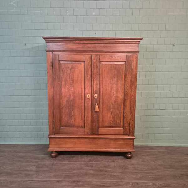 Kleiderschrank Schrank Biedermeier 1840 Eiche – Bild 3