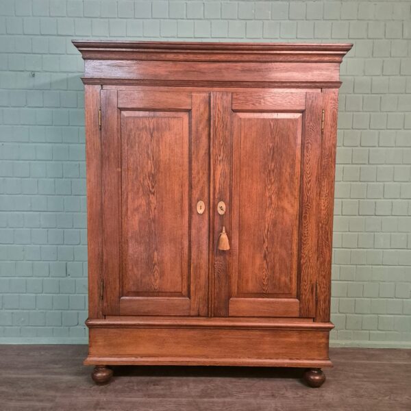 Kleiderschrank Schrank Biedermeier 1840 Eiche – Bild 5