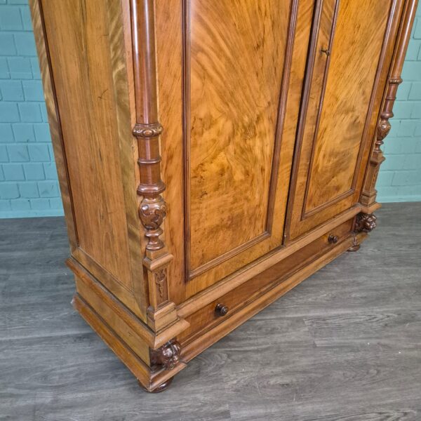 Kleiderschrank Schrank Gründerzeit 1880 Nussbaum – Bild 5